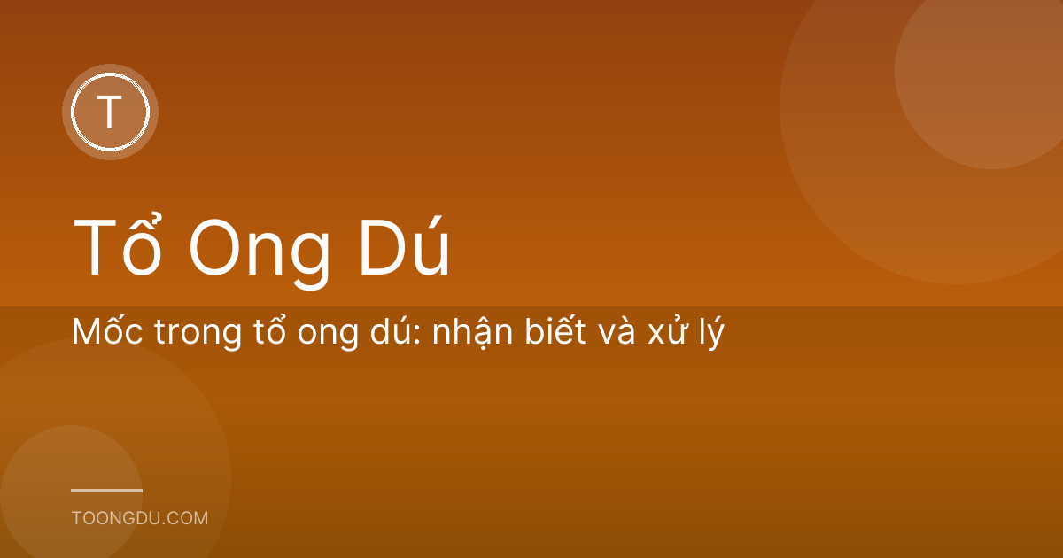 Mốc trong tổ ong dú: nhận biết và xử lý